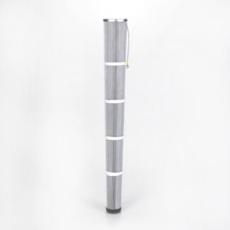 Donaldson 2627296-000-440 картриджный фильтр, антистатический полиэстер с покрытием птфэ для пищевых продуктов, одна открытая и одна закрытая торцевая крышка, наружный диаметр 120 x 85 мм, длина 600 мм, специальная торцевая крышка с резьбовым отверстием, конический, из нержавеющей стали